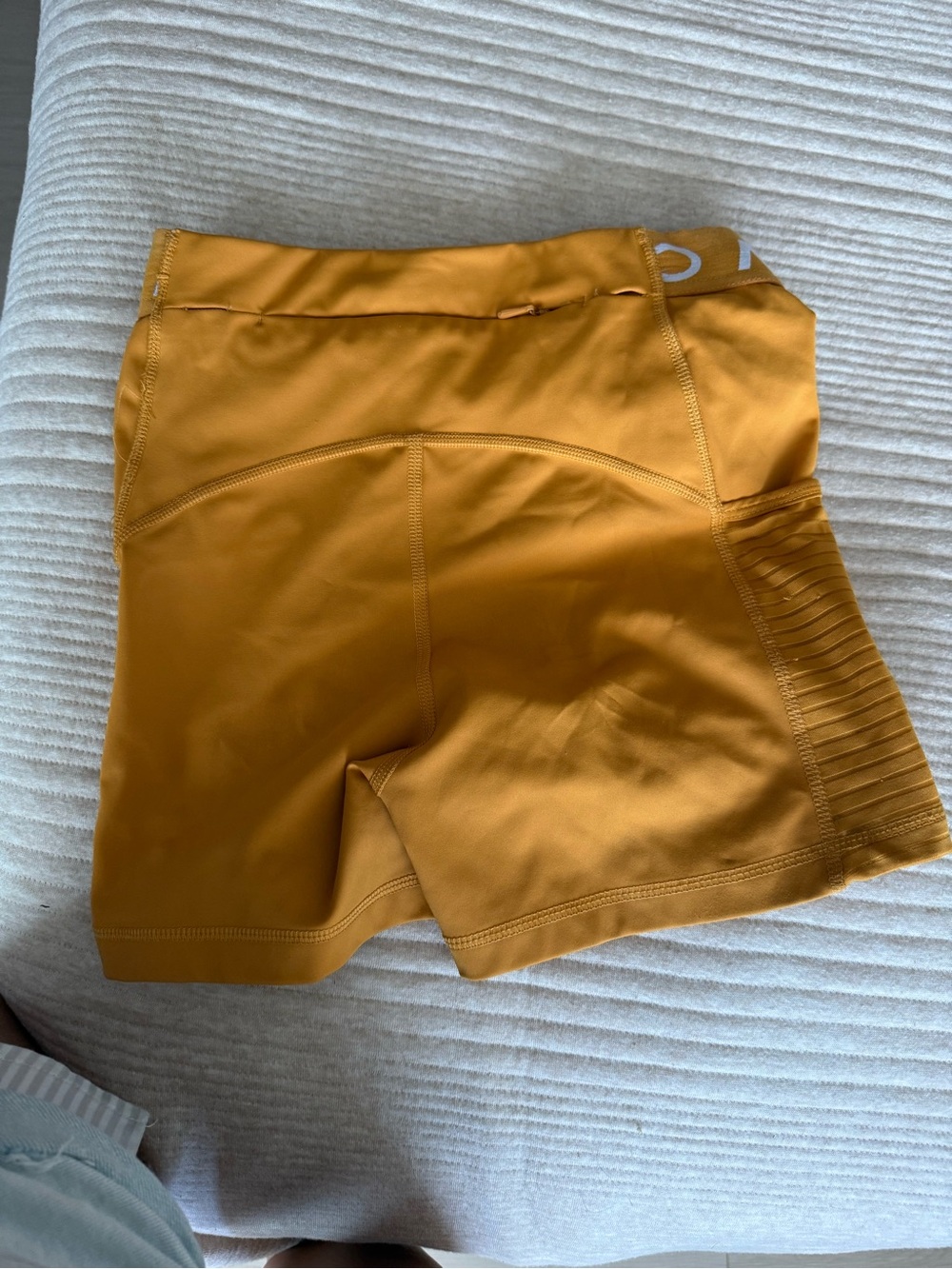 Nike Pro Women's Bike Shorts - Mustard Gold - Picture 3 of 4